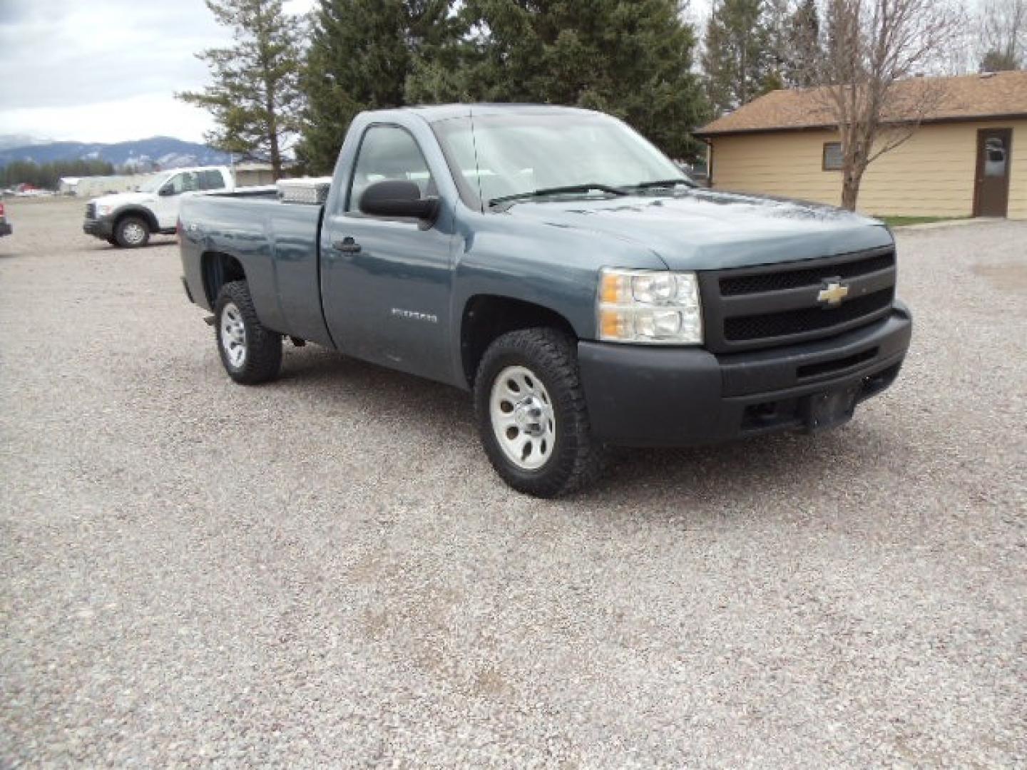 2011 Blue /Gray Chevrolet Silverado 1500 Work Truck (1GCNKPEA7BZ) with an 4.8L V8 Gas engine, Automatic transmission, located at 5465 Highway 2 W., Columbia Falls, MT, 59912, (406) 892-4407, 48.352188, -114.240929 - This truck was previously owned by the federal government so it has been well maintained and taken care of. The truck is clean inside and out with good tires and low miles. This truck has been mechanically inspected. This is the regular cab long box work truck. - Photo#0